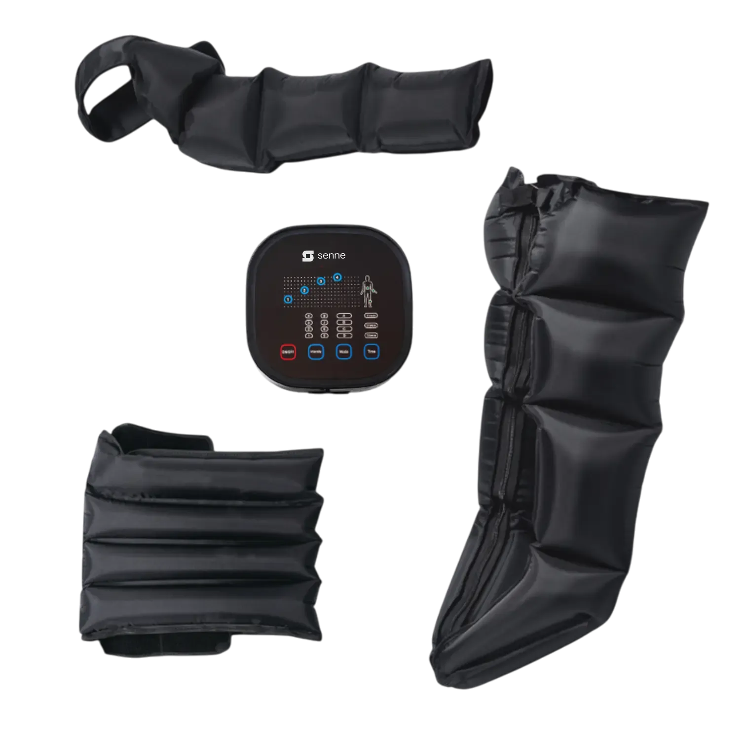 Лимфодренажный массажер для тела FlowSet 4 Graphite Black