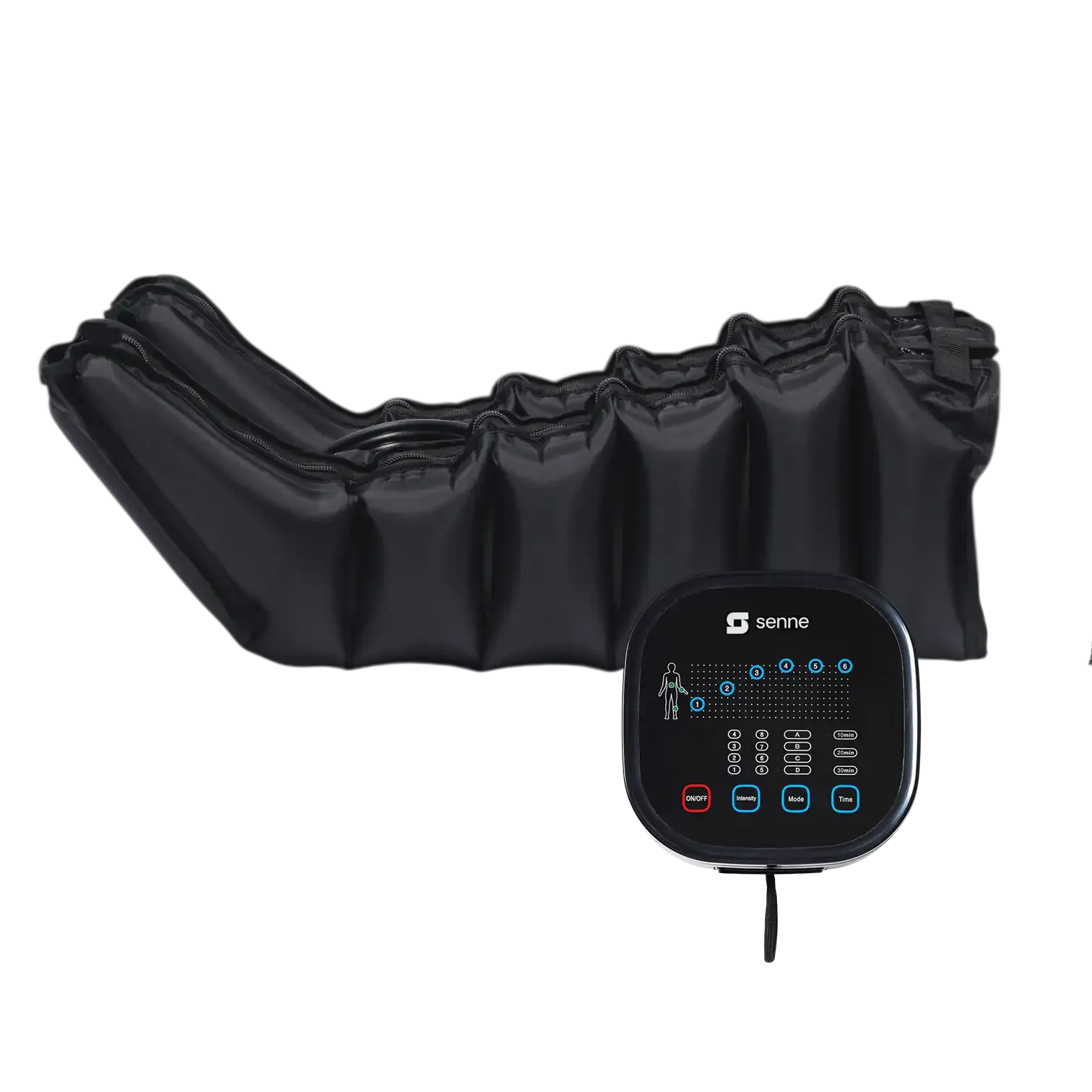 Лимфодренажный массажер для ног FlowBoot 6 XL Graphite Black